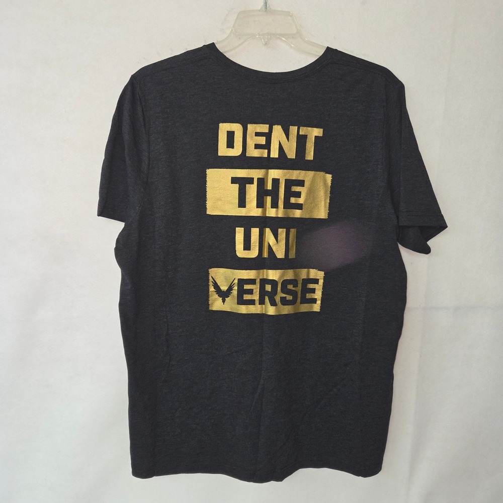 Maverick by Logan Paul Graphic T Shirt Mens 2X Dark Gray "Dent The‎ Universe"